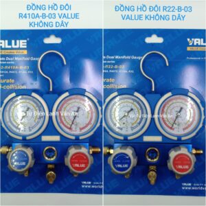 Đồng Hồ Nạp Gas Đôi Không Dây VALUE R22, R410