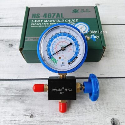 Đồng Hồ Nạp Gas Đơn Xanh R22 HONGSEN HS-467AL