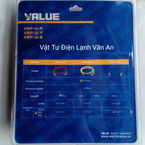 Dây Nạp Gas Máy Lạnh Điều Hòa VALUE R22 Bộ 3 Sợi