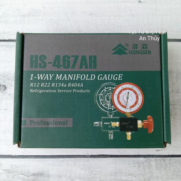 Đồng Hồ Nạp Gas Đơn Đỏ R410 HONGSEN HS-467AH