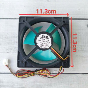 Quạt tủ lạnh TOSHIBA 14V 4 dây kích thước 11.3cm x 11.3cm Model: 11338JE-14M-BU (KYM)