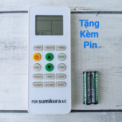 Remote Máy Lạnh SUMIKURA AC Nút Nguồn Vàng - Tặng Kèm Pin Hàng Hãng