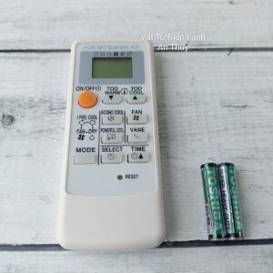 Remote Máy Lạnh MITSUBISHI Viền Trắng INVER - Tặng Kèm Pin Hàng Hãng