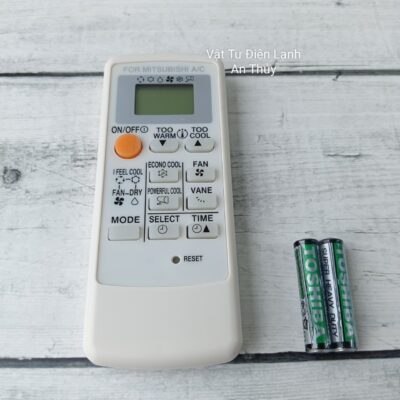 Remote Máy Lạnh MITSUBISHI Viền Trắng INVER - Tặng Kèm Pin Hàng Hãng