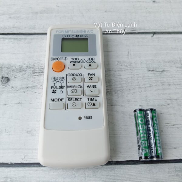 Remote Máy Lạnh MITSUBISHI Viền Trắng INVER - Tặng Kèm Pin Hàng Hãng