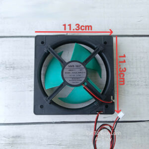 Quạt tủ lạnh SAMSUNG, PANASONIC 12V 2 dây kích thước 11.3cm x 11.3cm cánh xanh hàng hãng NMB