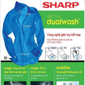 Combo 10 tem dán máy giặt SHARP
