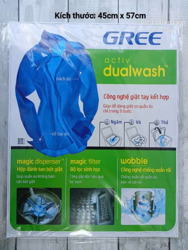 Combo 10 tem dán máy giặt GREE