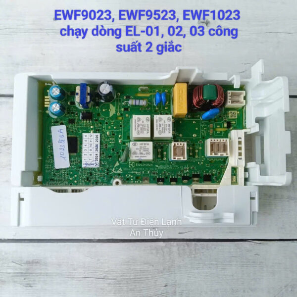 Bo mạch nguồn máy giặt ELECTROLUX EWF9023, EWF9523, EWF1023 chạy dòng EL-01, 02, 03 công suất 2 giắc