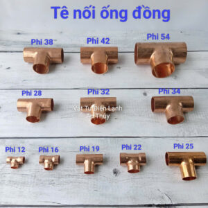 Cút tê hàn nối ống đồng phi 34, 38, 42, 54