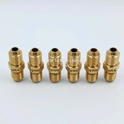 Đầu nối ống đồng 2 đầu phi 8