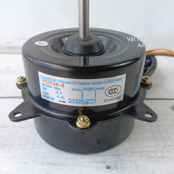 Motor quạt cục nóng máy lạnh ngược chiều 220V-30W-0.35A 5 dây
