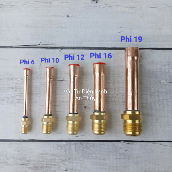Đầu hàn nối ống đồng máy lạnh phi 6, 10, 12, 16, 19