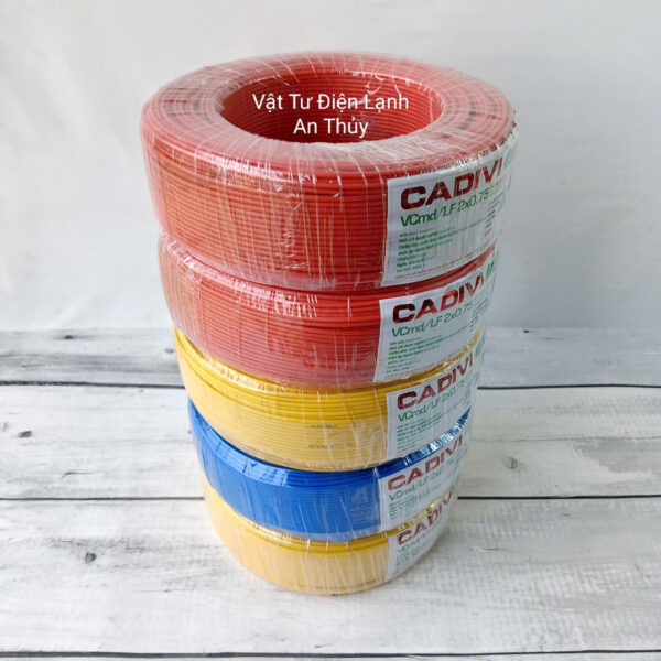 Dây điện đôi mềm Cadivi 2x0,5mm, 2x0,75mm, 2x1,0mm, 2x1,5mm, 2x2,5mm cuộn dài 100 mét