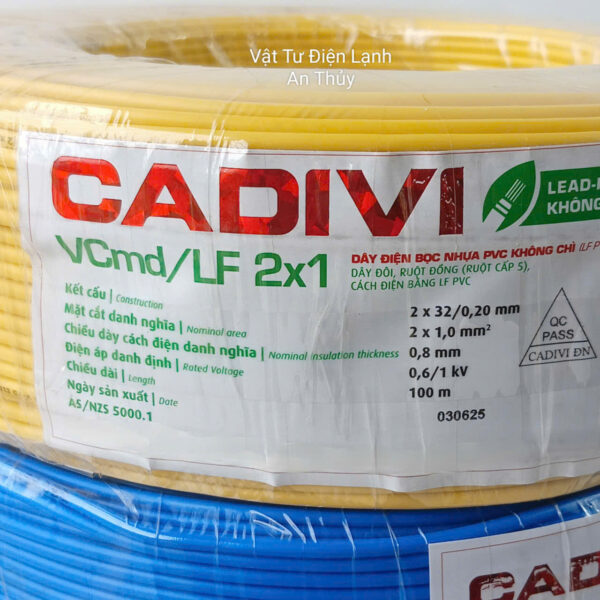 Dây điện đôi mềm Cadivi 2 x 1.0 cuộn dài 100 mét