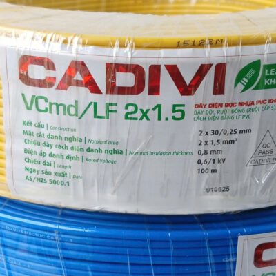 Dây điện đôi mềm Cadivi 2x1.5mm cuộn dài 100 mét