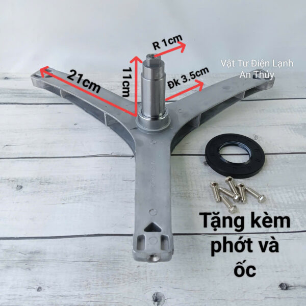 Càng máy giặt TOSHIBA - MIDEA - CASPER từ 8kg đến 9kg (cốt 3.5cm) kèm phớt 47-88-10 và ốc siết càng