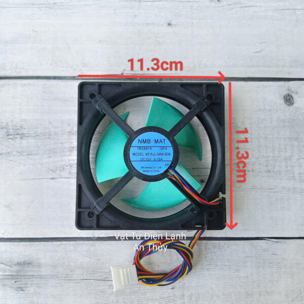 Quạt tủ lạnh Panasonic 12V 4 dây kích thước 11.3cm x 11.3cm (NMB)