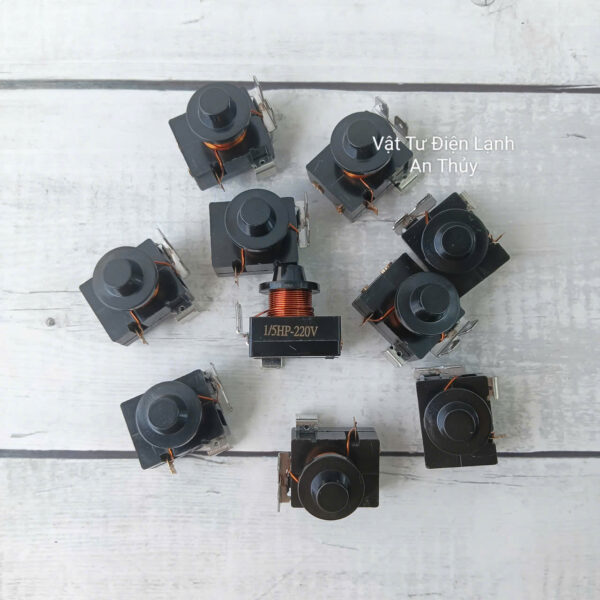 Rơ le cơ khởi động block tủ lạnh 3 chân 1/5hp
