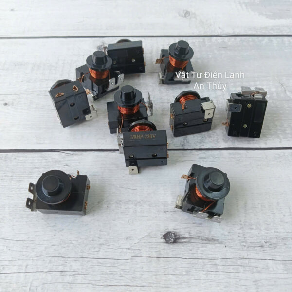 Rơ le cơ khởi động block tủ lạnh 3 chân 1/8hp