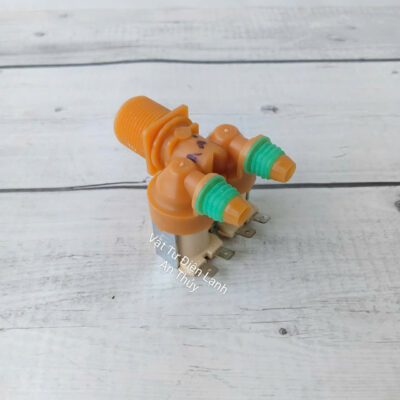 Van cấp nước máy giặt Lg, Samsung, Electrolux 2 cổng 220V màu cam hàng tốt