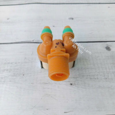 Van cấp nước máy giặt Lg, Samsung, Electrolux 2 cổng 220V màu cam hàng tốt