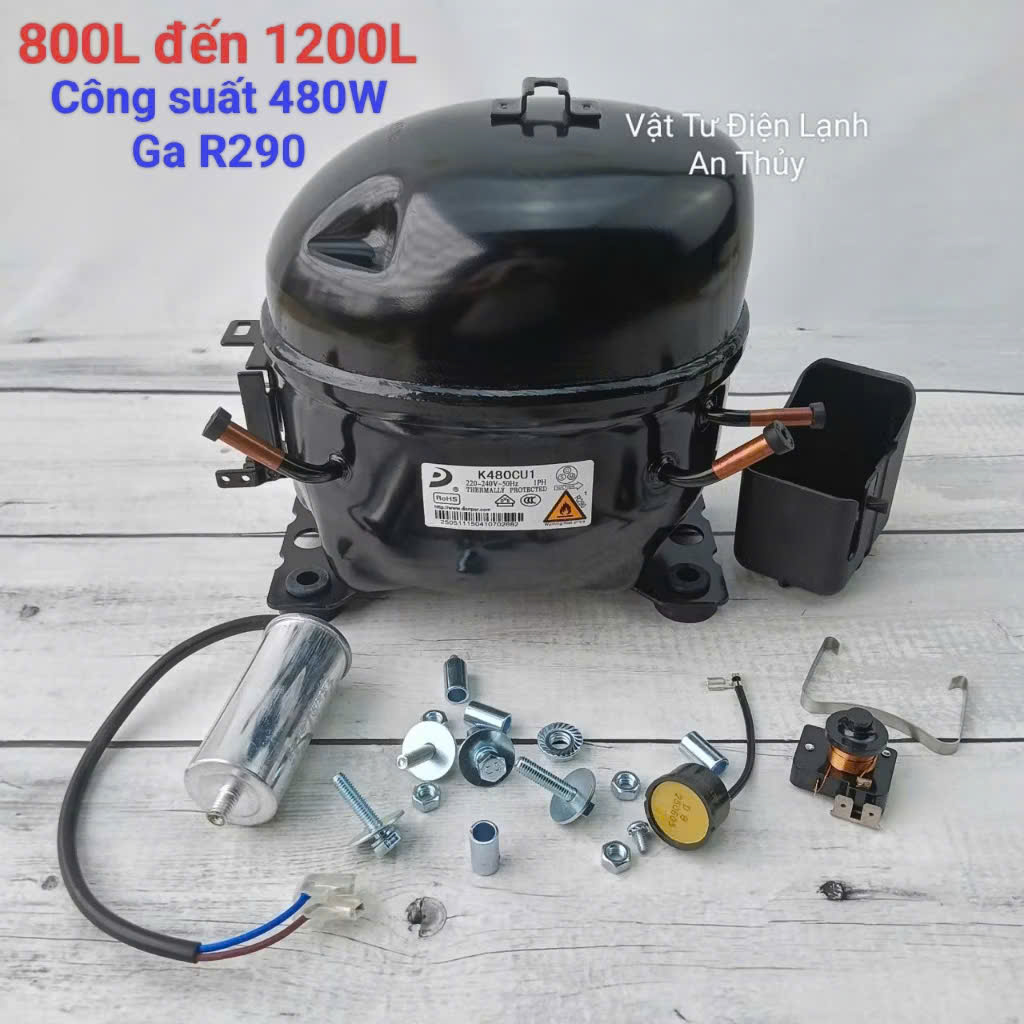 Block tủ lạnh tủ đông K480CU1 từ 800L đến 1200L - Công suất 480W - Gas R290 Block tủ lạnh tủ đông K480CU1 từ 800L đến 1200L - Công suất 480W - Gas R290