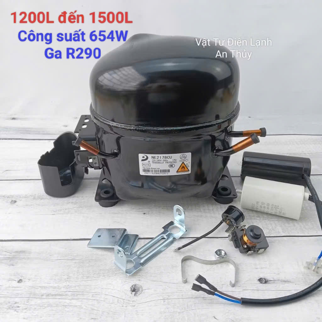 Block tủ lạnh tủ đông NE2178CU từ 1200L đến 1500L - Công suất 654W - Gas R290 Block tủ lạnh tủ đông NE2178CU từ 1200L đến 1500L - Công suất 654W - Gas R290